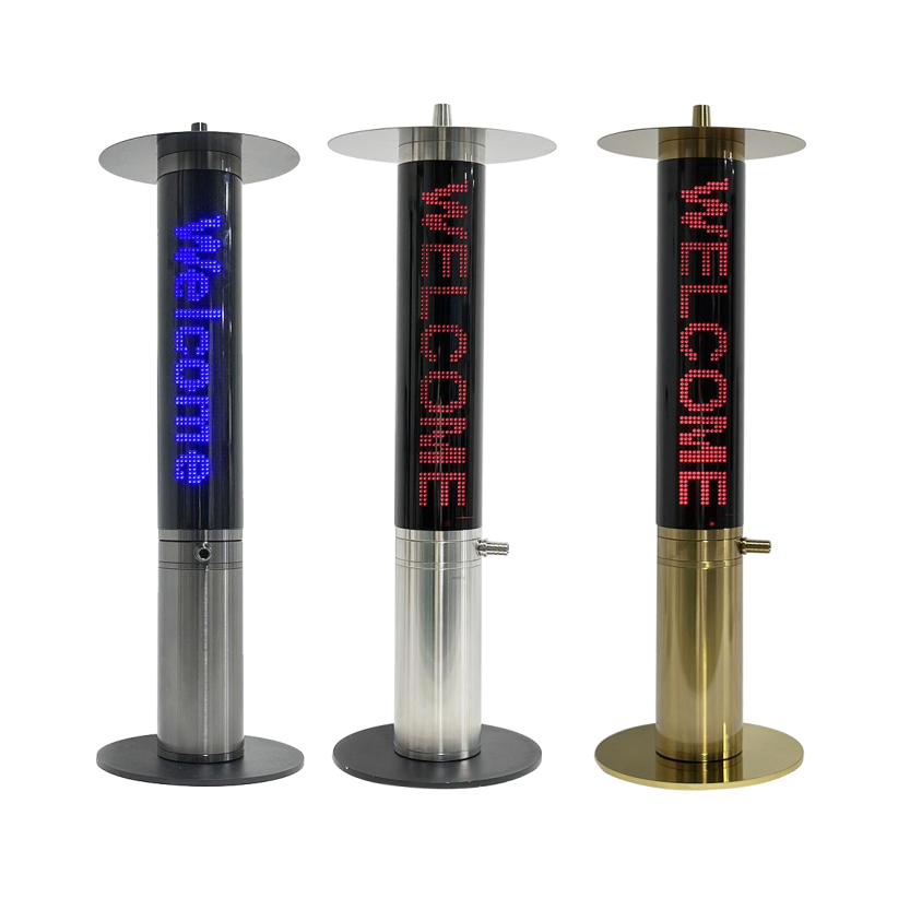 DIY Text Led Screen Stainless Steel Hookah
