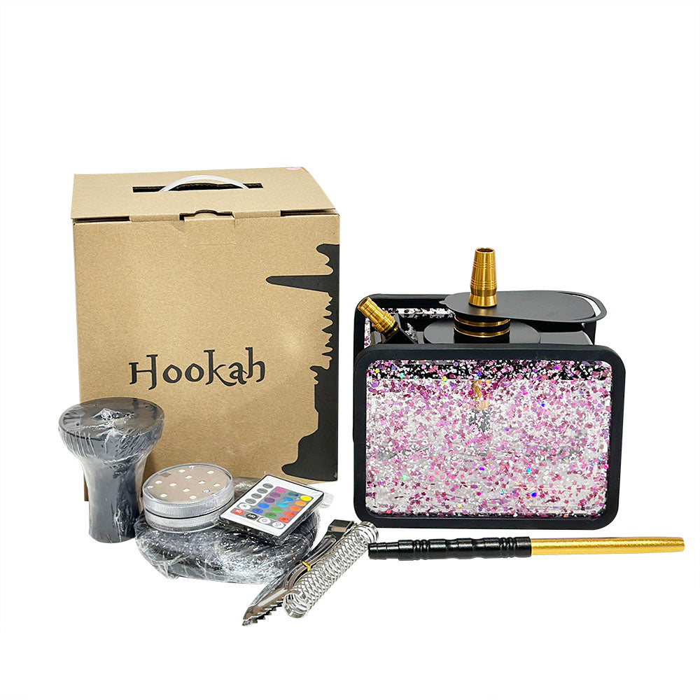 Acrylic Tank Hookah Set With Led Light