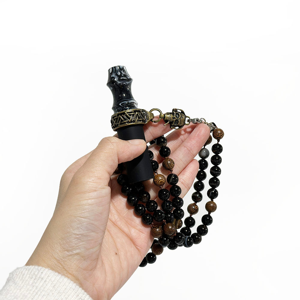 Resin Silicone Hookah Mouthpiece With Bead Lanyard