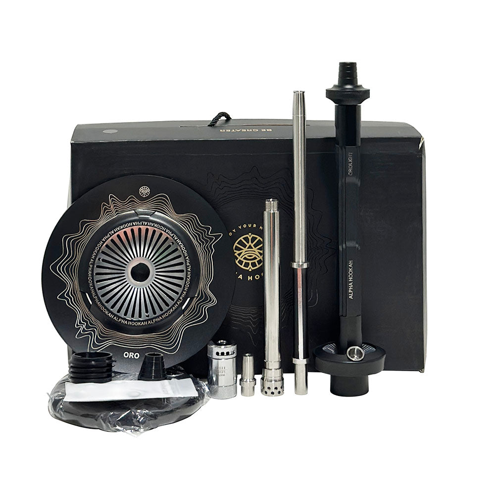 Black Alpha Hookah ORO Shisha Set
