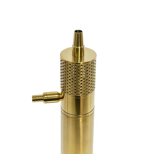 43CM Cylindrical Gold Stainless Steel Hookah Set