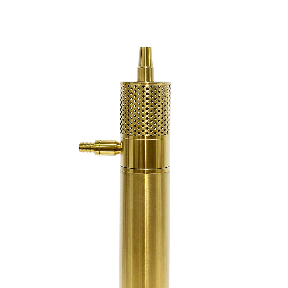 43CM Cylindrical Gold Stainless Steel Hookah Set