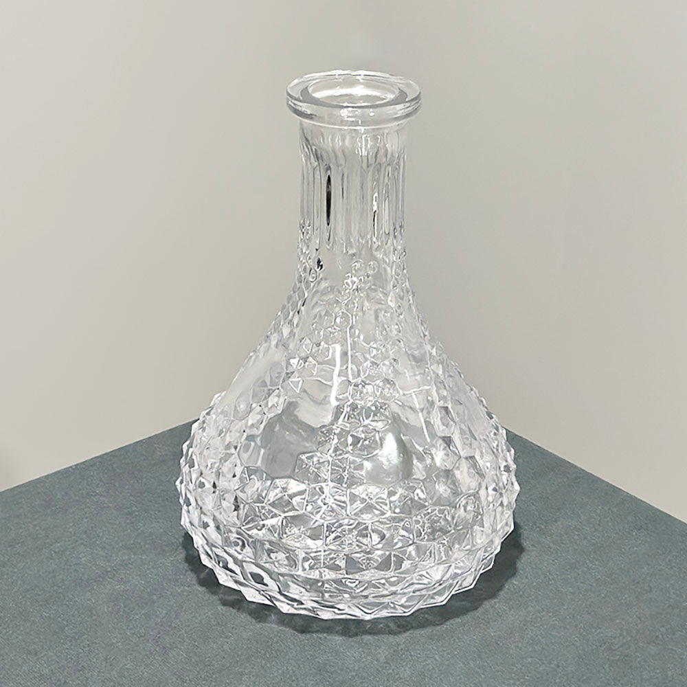 Octagonal Pattern Glass Hookah Bottle--16