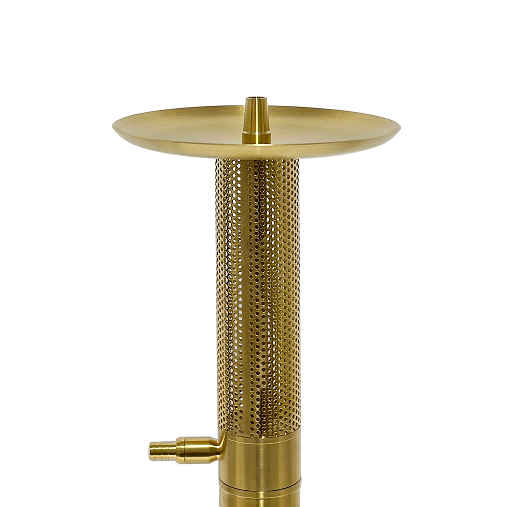 Mesh Design Gold Stainless Steel Hookah