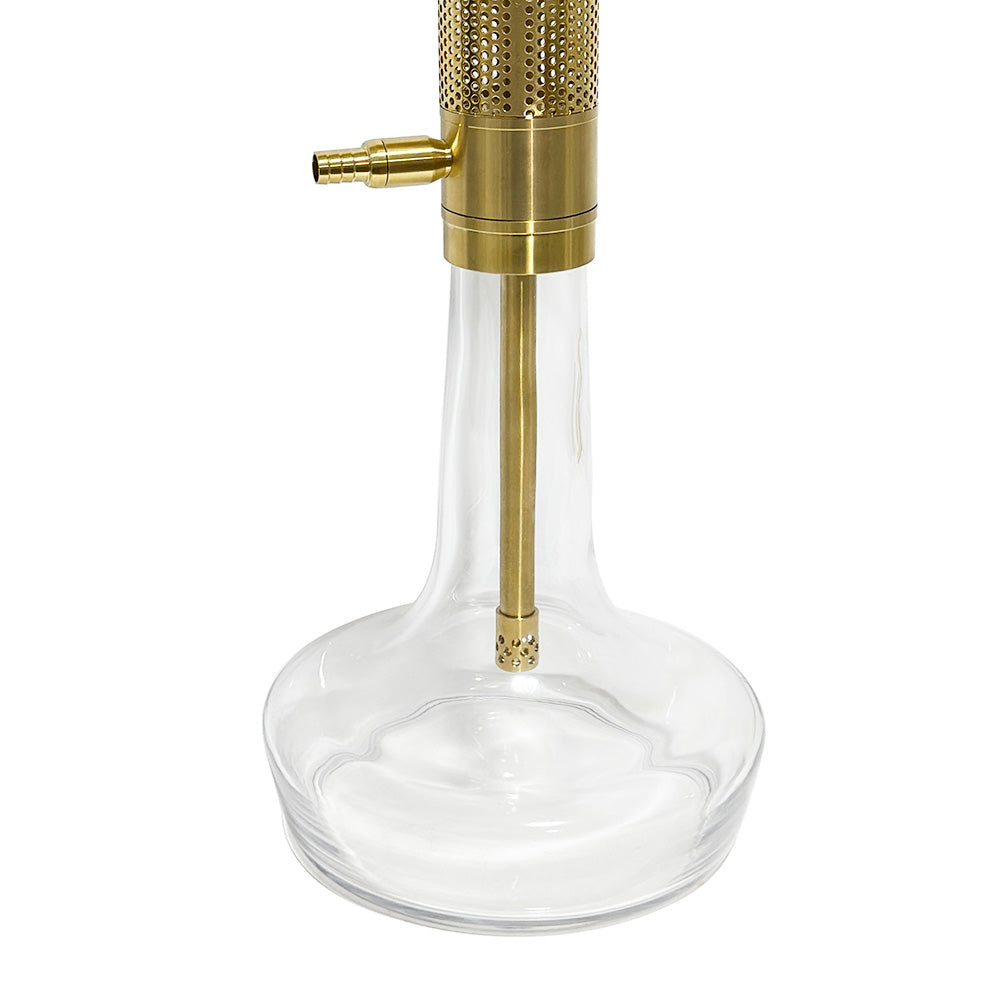 Mesh Design Gold Stainless Steel Hookah