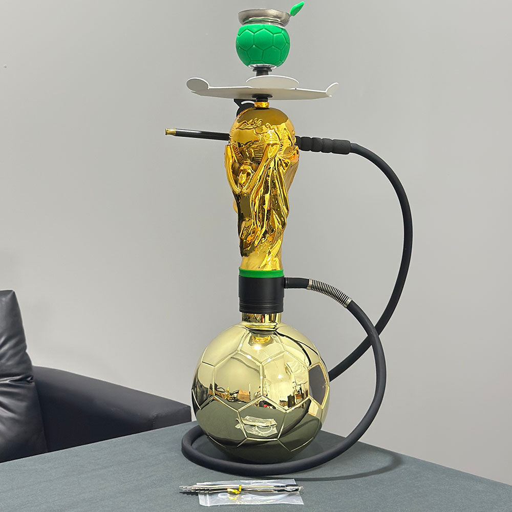 Gold Football World Cup Hookah Set