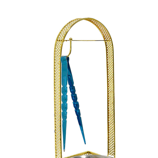 Square Gold Hookah Charcoal Basket