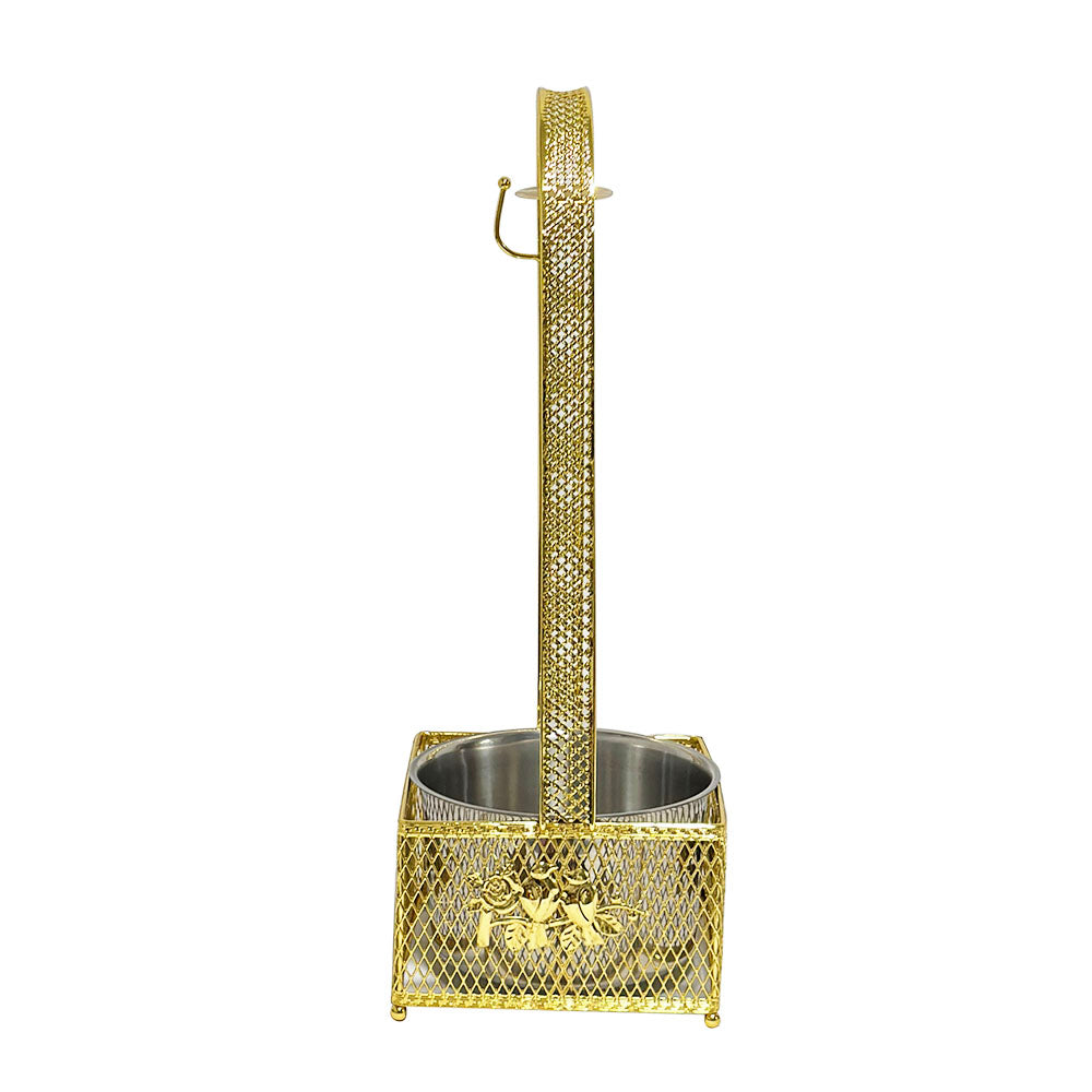 Square Gold Hookah Charcoal Basket