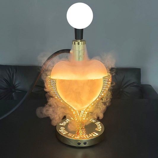 Gold Heart Shape Hookah---HT