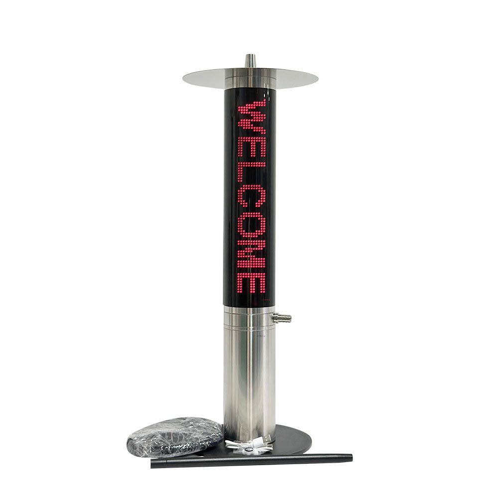 DIY Text Led Screen Stainless Steel Hookah