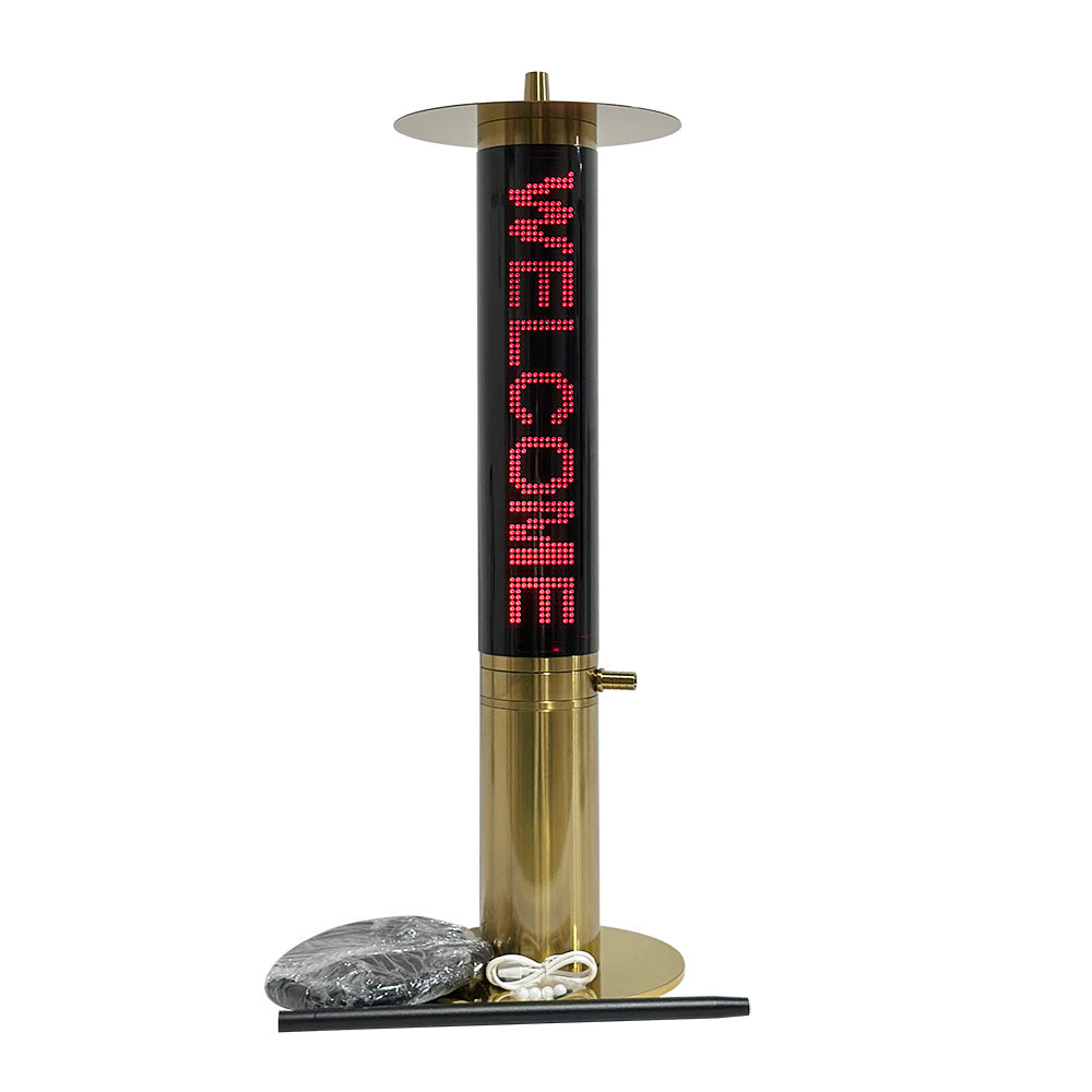 DIY Text Led Screen Stainless Steel Hookah