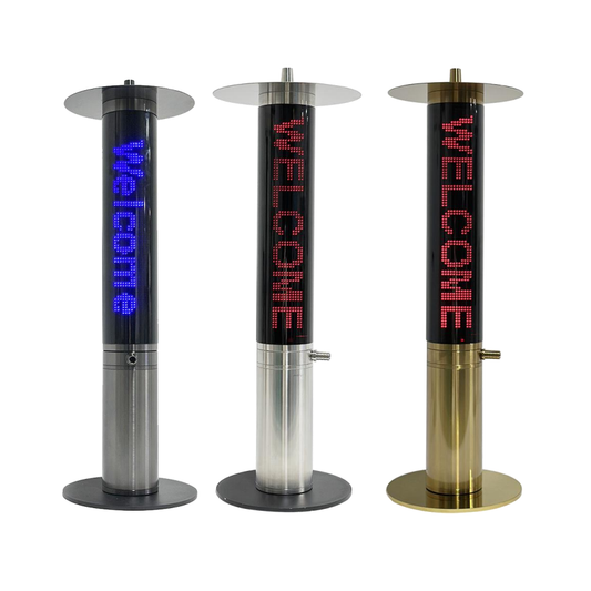 DIY Text Led Screen Stainless Steel Hookah