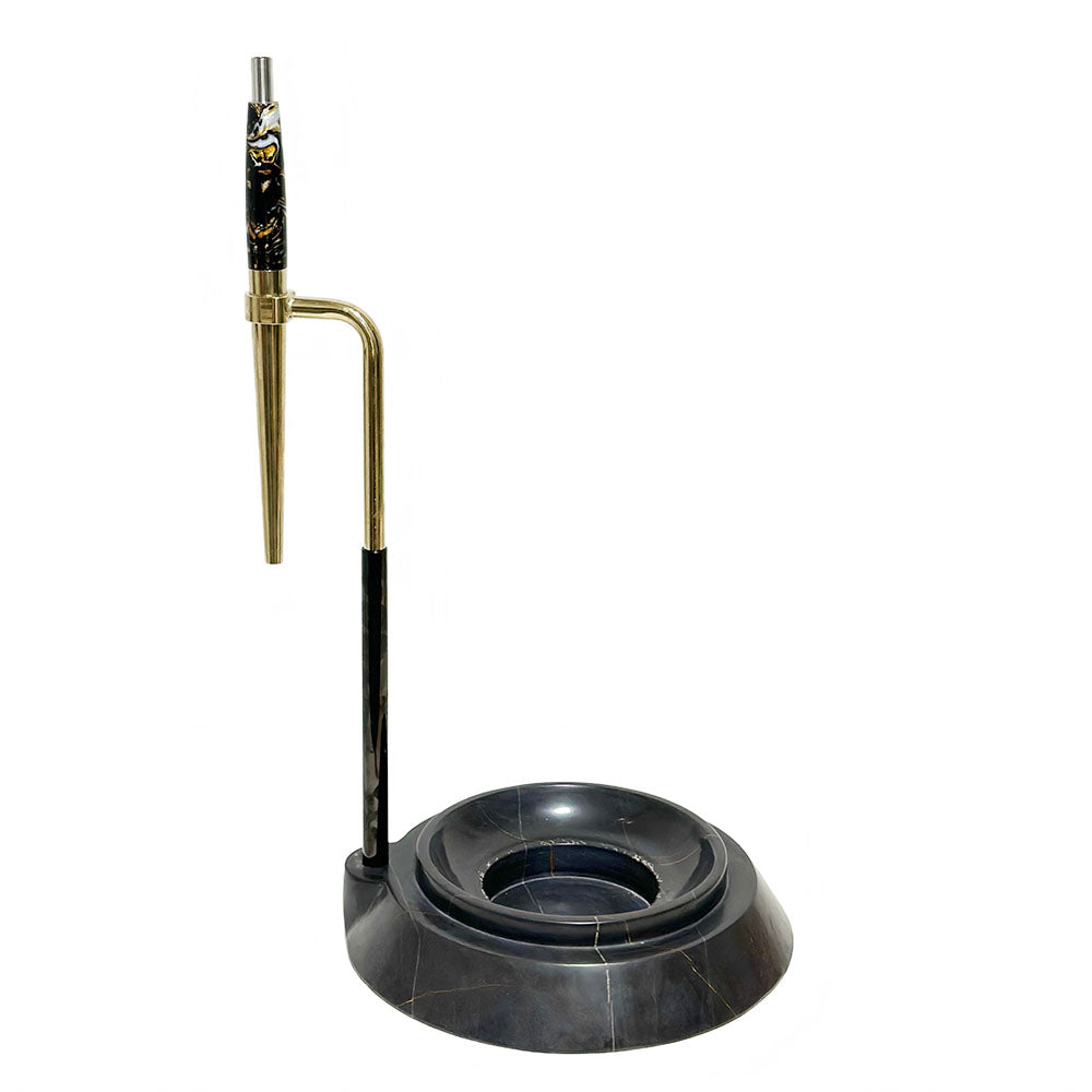 Lauren Black Gold Marble Hookah---LM