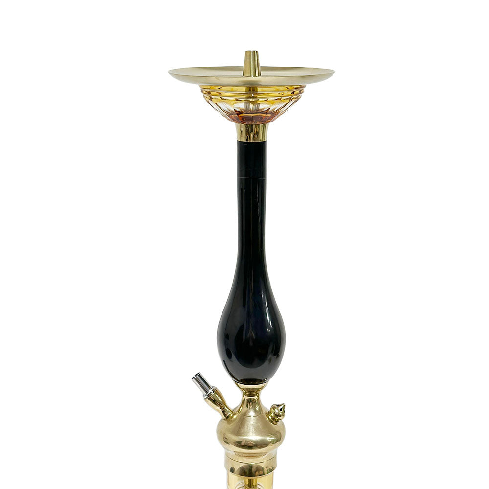 Lauren Black Gold Marble Hookah---LM