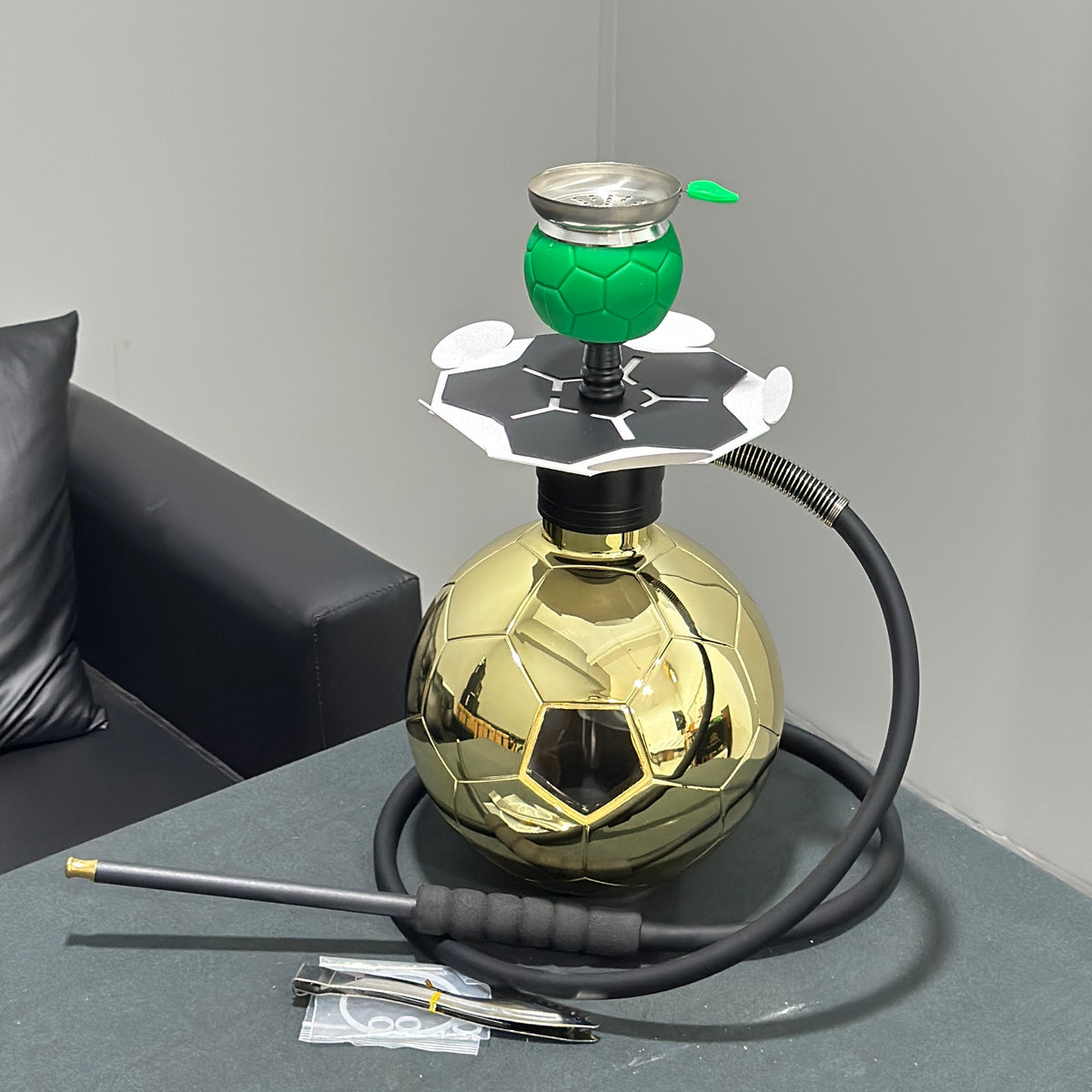 Gold Portable Football Hookah---FB2