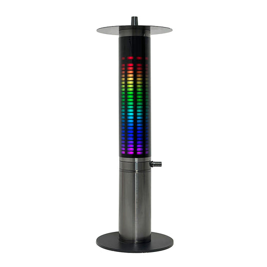 Stainless Steel Black Rhythmic Hookah Set With Light