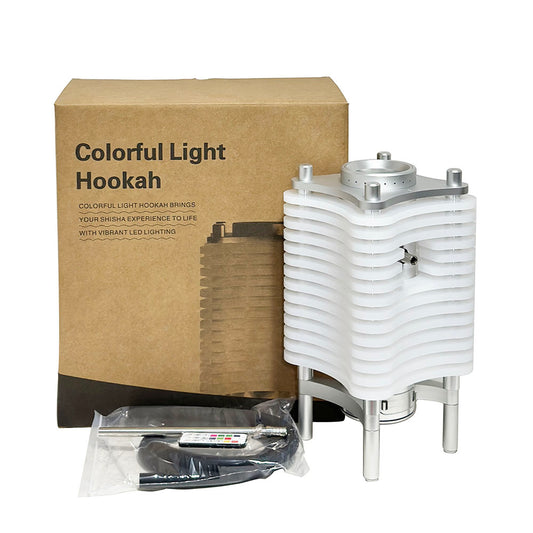 Silver Kabana Hookah Set With Led Light