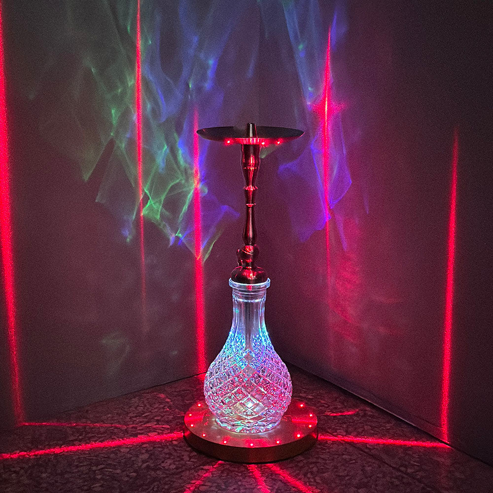 Wooden Hookah Led Laser Base