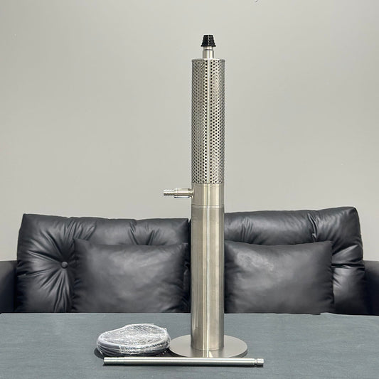 60CM Silver Stainless Steel Shisha Set