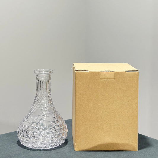 Octagonal Pattern Glass Hookah Bottle--16