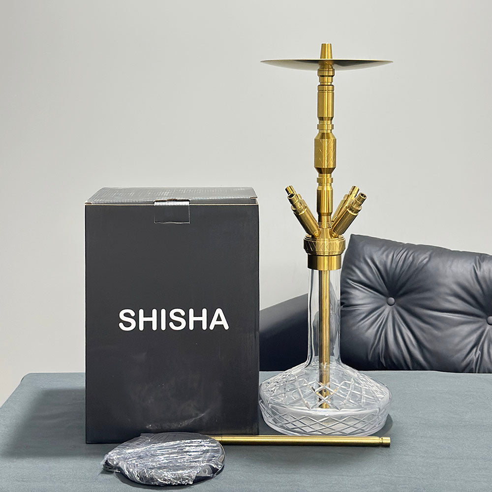 Gold MIG MINIME X Stainless Steel Hookah Set