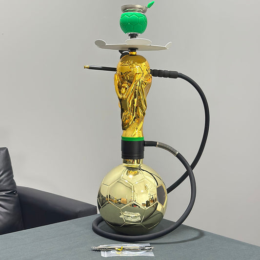 Gold Football World Cup Hookah Set