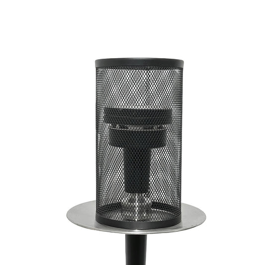Black Gold Metal Hookah Wind Cover