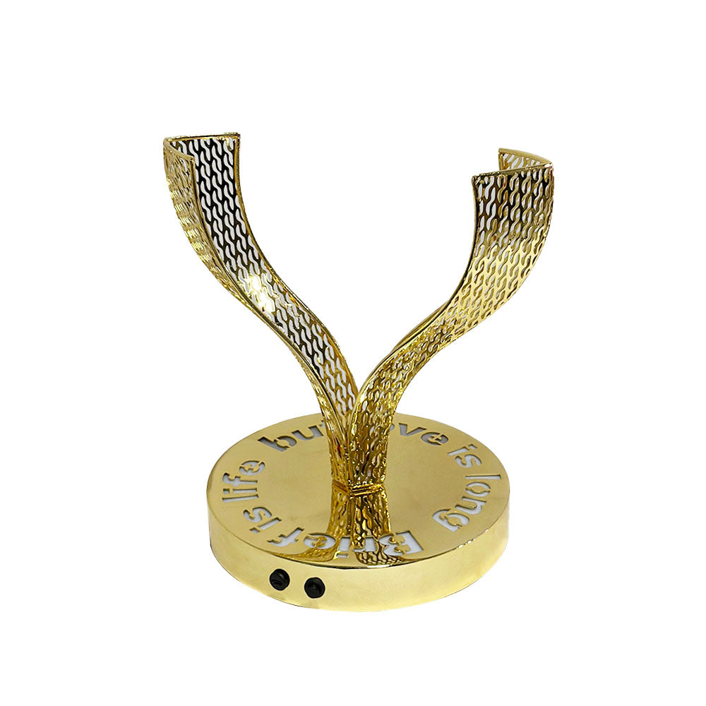 Gold Heart Shape Hookah---HT